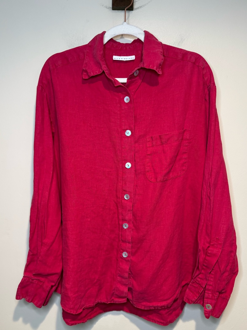 Bryn Walker Boyce Linen Button Up Shirt Size L Oversized blouse